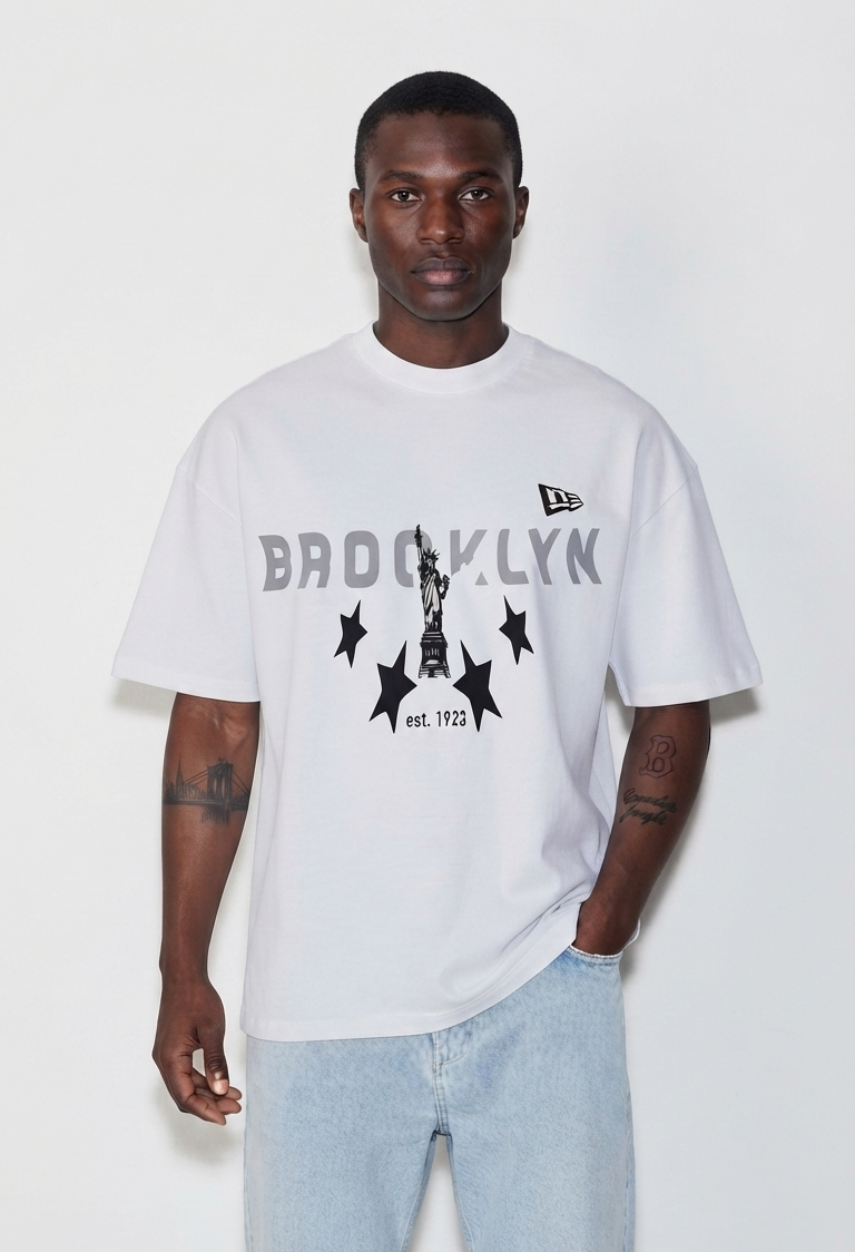 HIGH QUALITY WHITE BROKLYN T-SHIRT T'EES  view 3